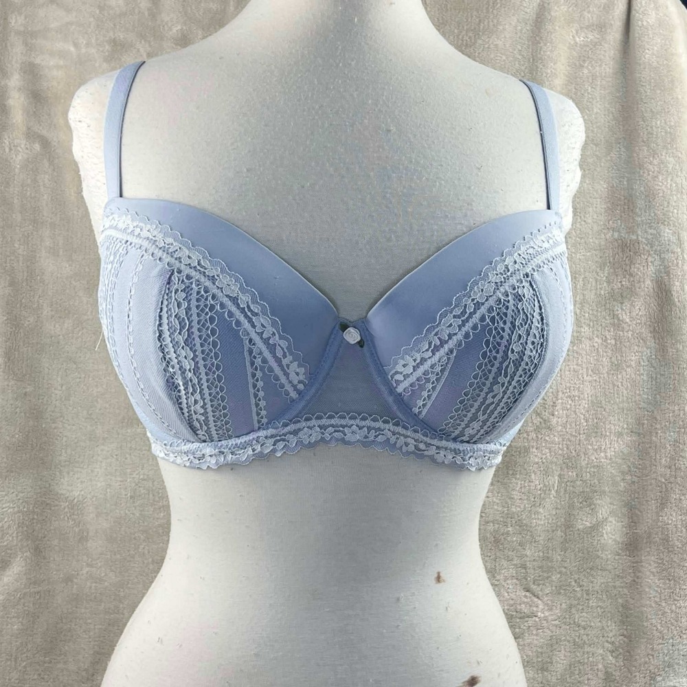 Victoria's Secret PINK Light Blue Lace Push-Up Bra 36DD New With Tags